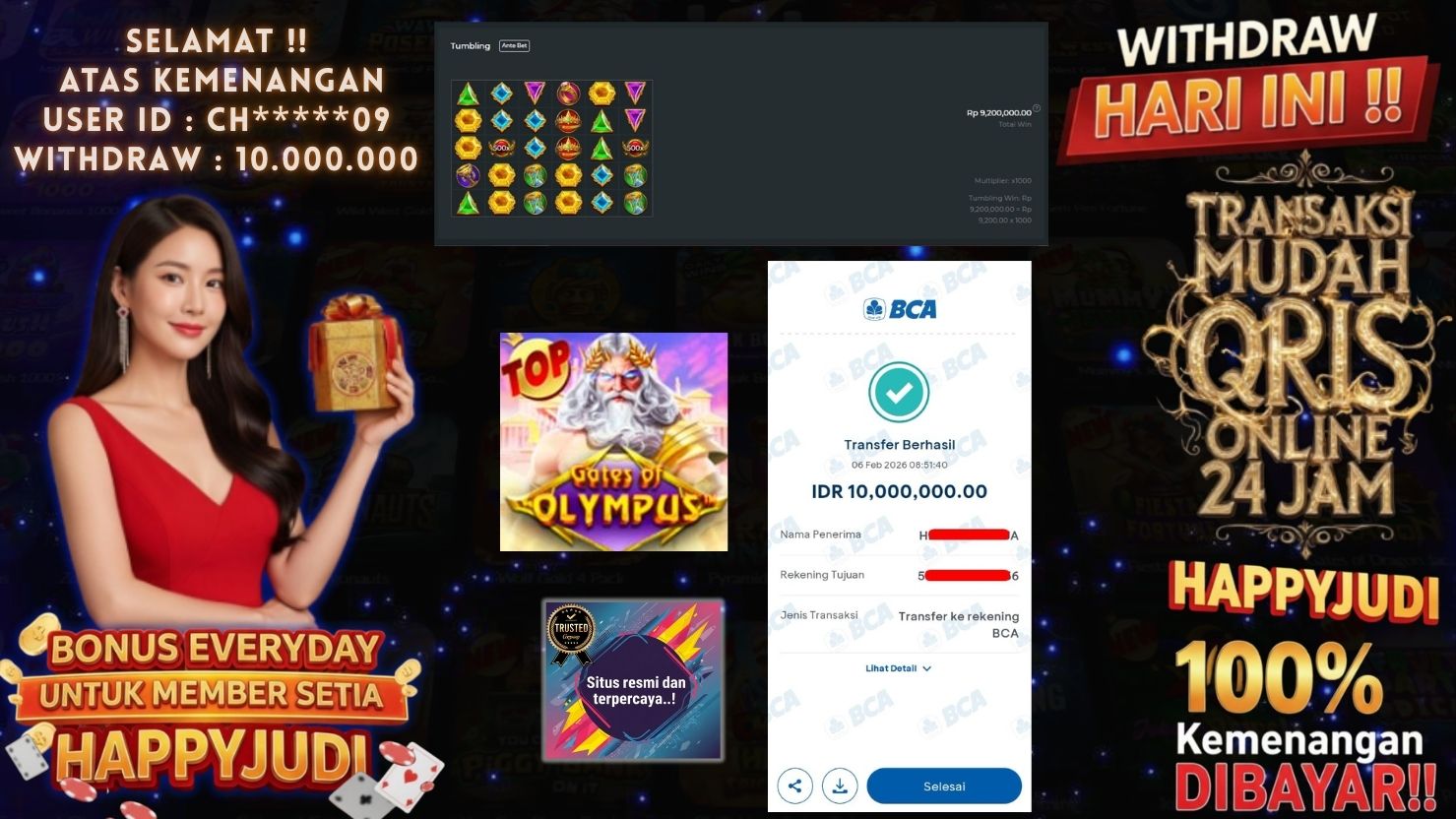 HAPPYJUDI JACKPOT SLOT GATES OF OLYMPUS